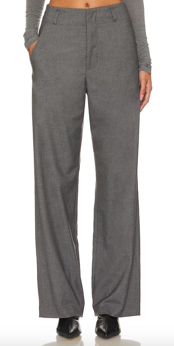 Grey suit trousers