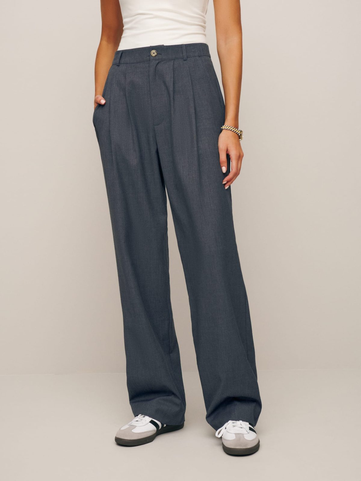 Grey tailored trousers