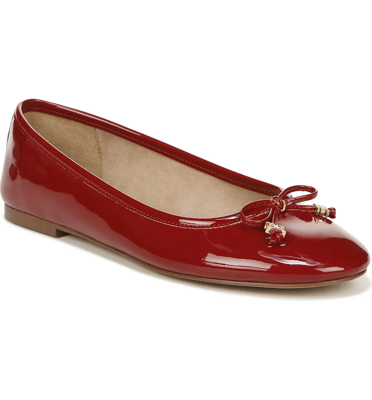 Burgundy red ballet flats