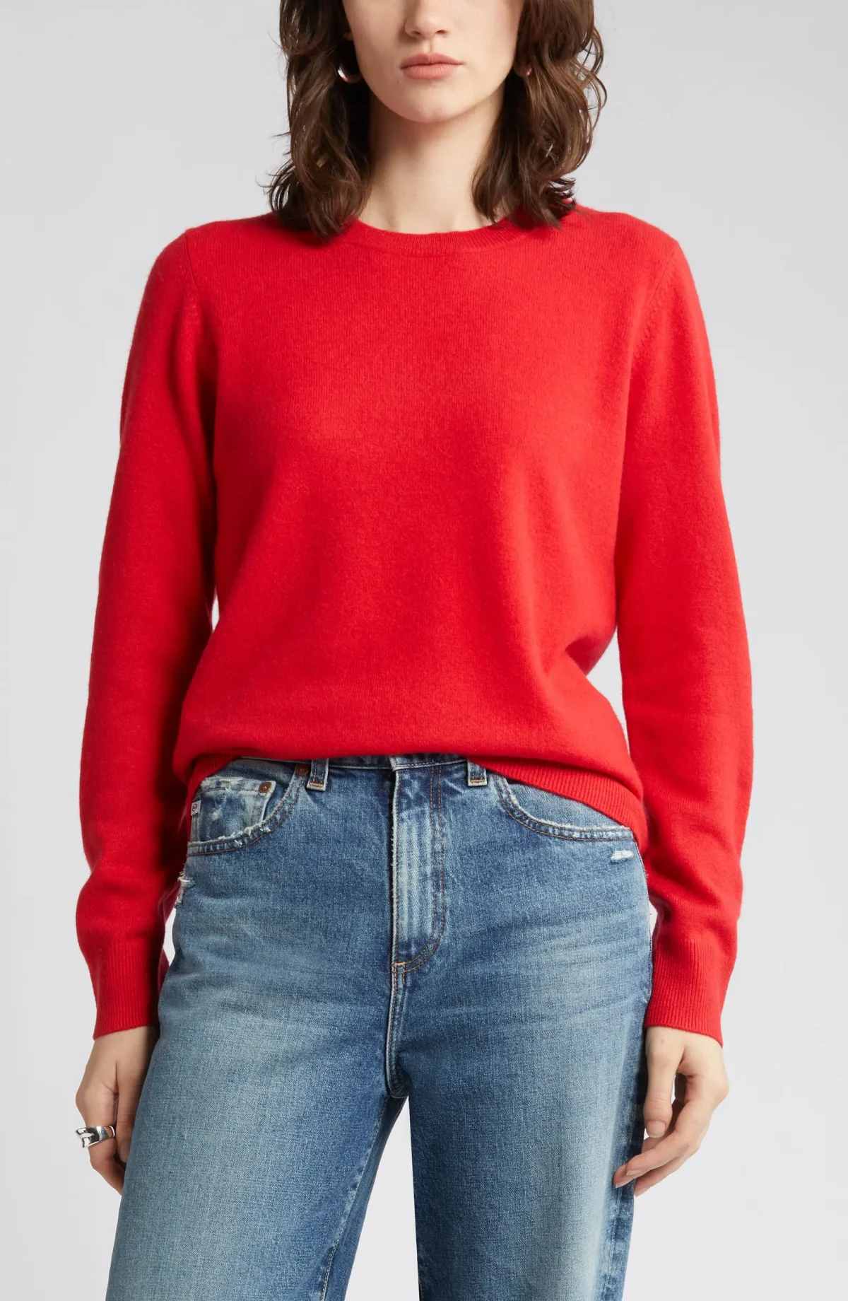 Red cashmere sweater