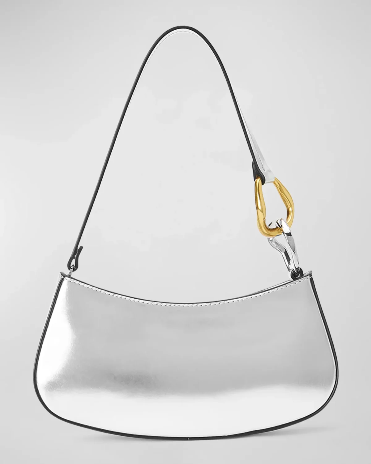 Staud silver chrome shoulder bag