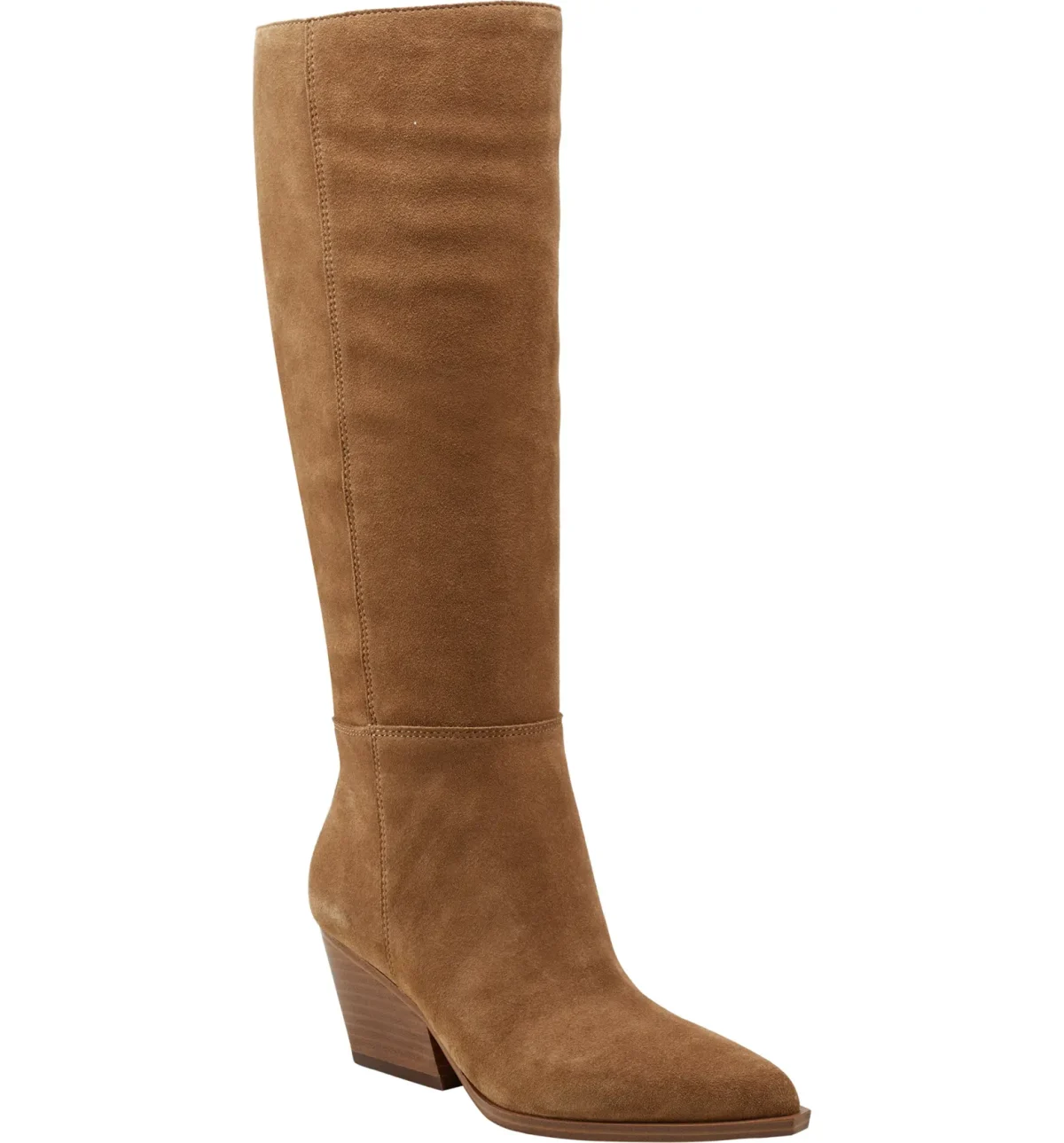 Marc Fisher brown Challi Pointed Toe suede Knee High Boot.