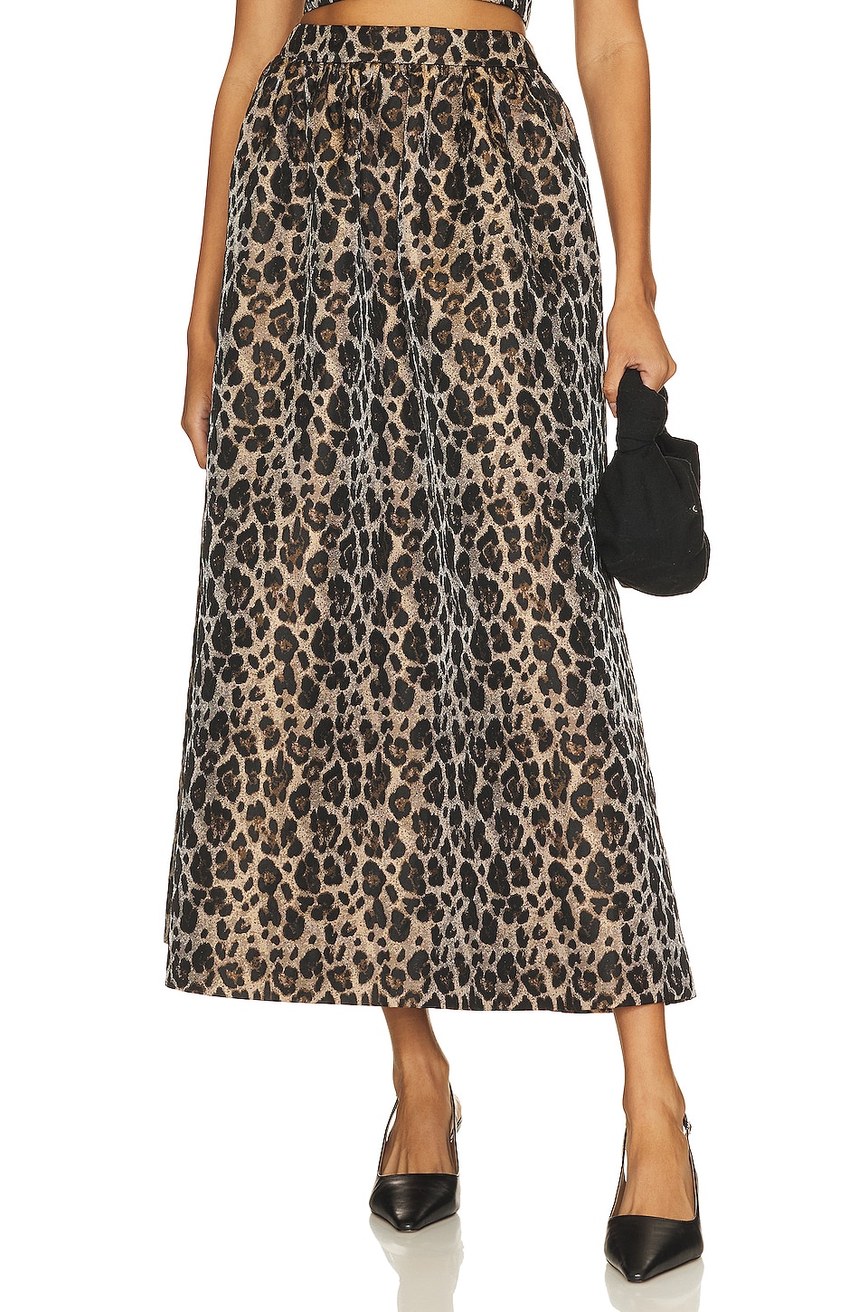 Tan, brown and black leopard print Line & Dot Sierra Skirt 