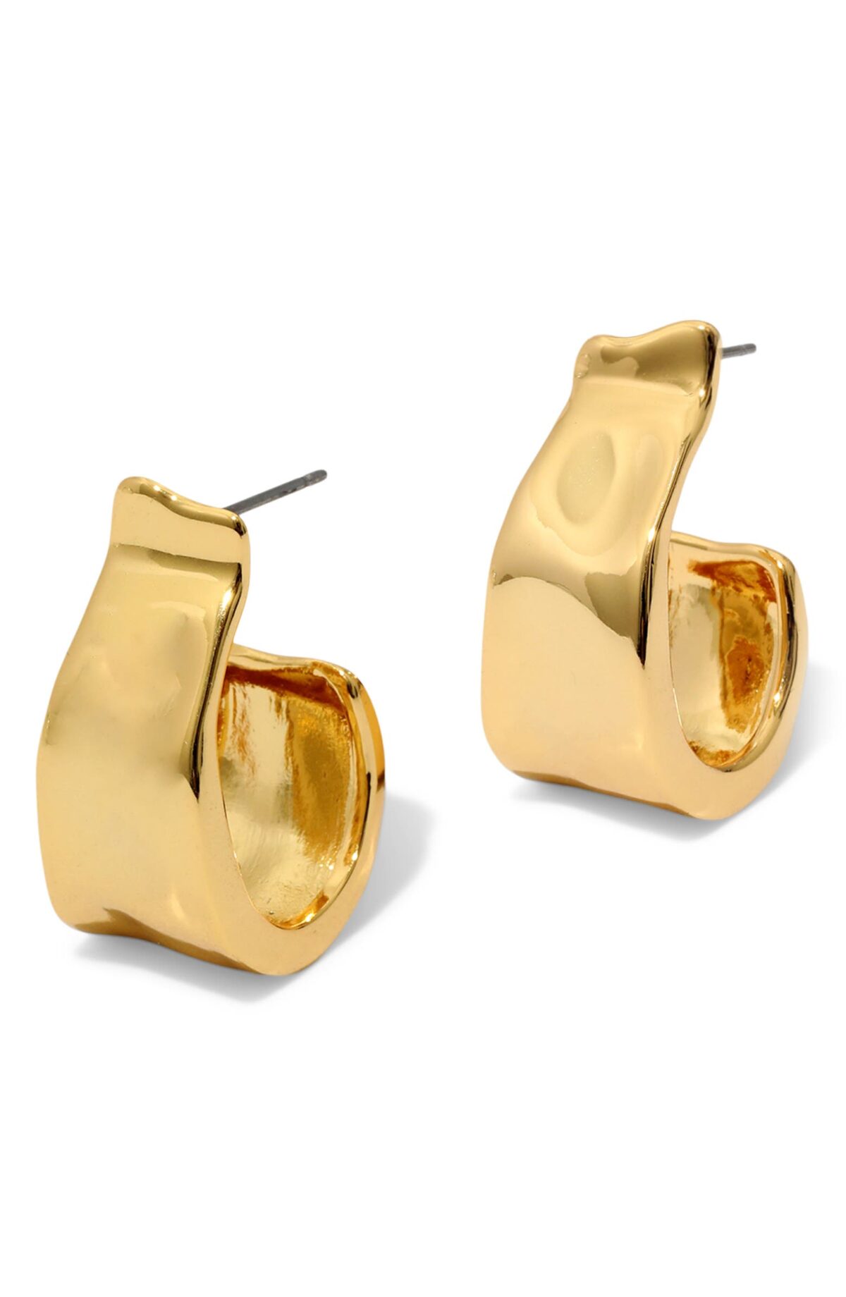 Gold Alexis Bittar Molten Ribbon Hoop Earrings