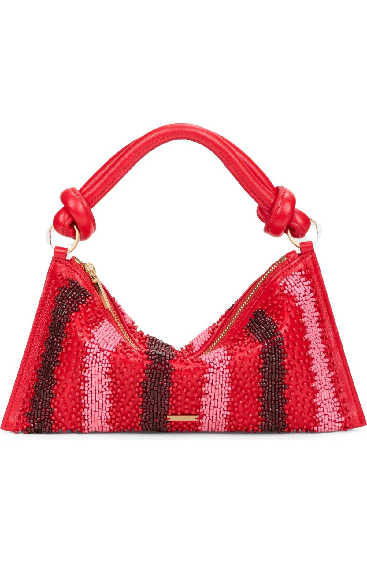 Cult Gaia Nano Hera Beaded Leather Shoulder Bag 