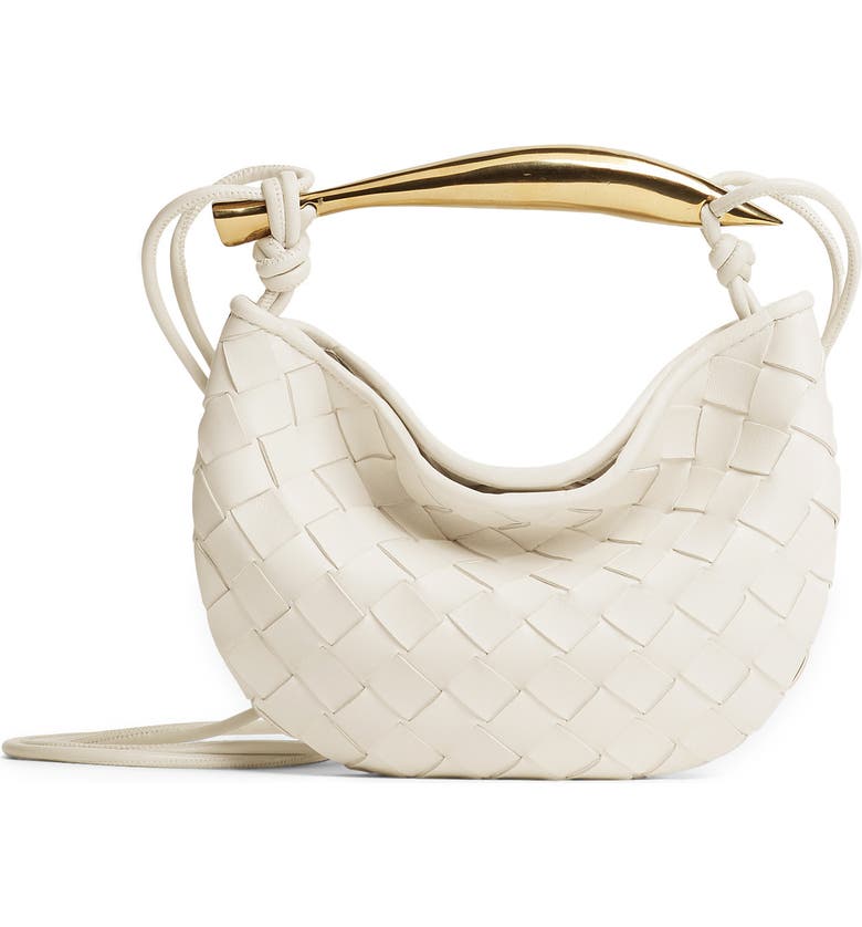 White Bottega Veneta Sardine Intrecciato Crossbody Bag 