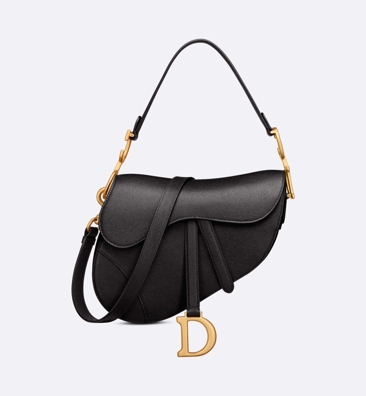 Black Dior Saddle Bag with Strap 