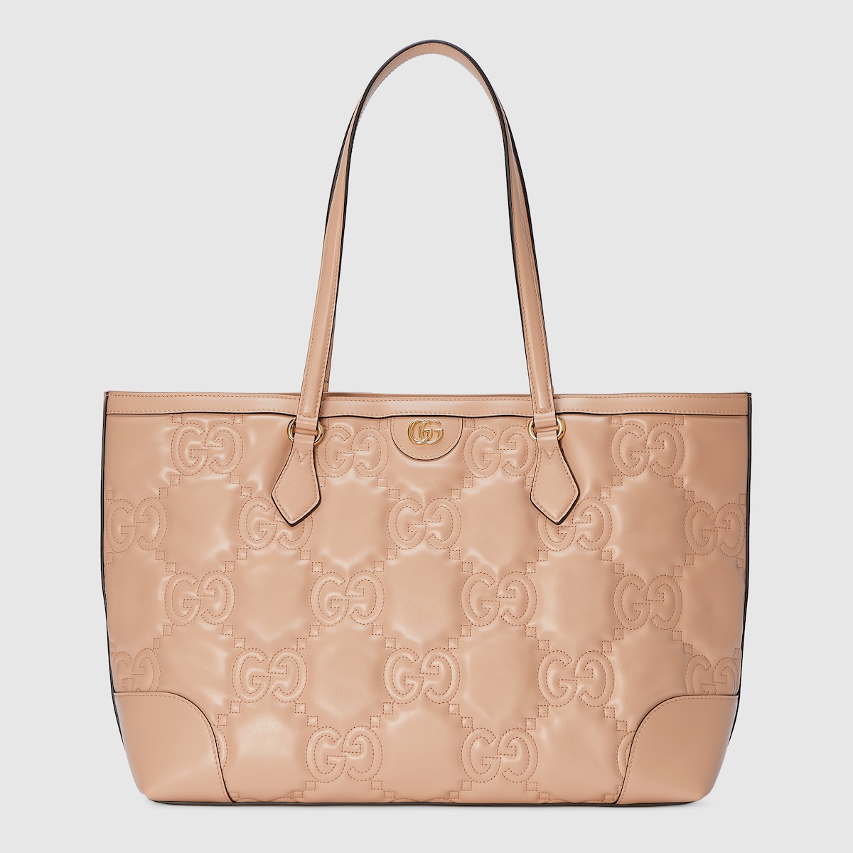 Nude pink Gucci GG Matelassé Medium Tote