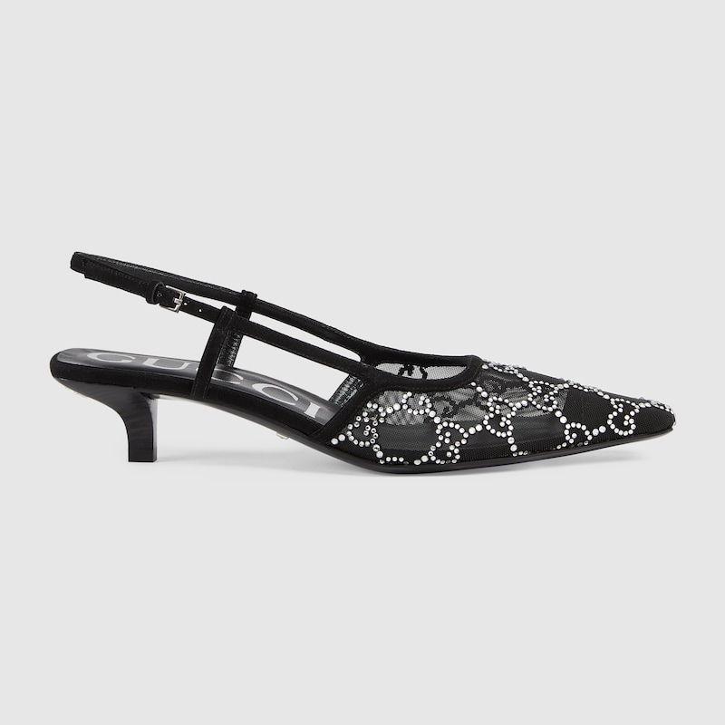 Black Gucci Women's GG Slingback Pump 