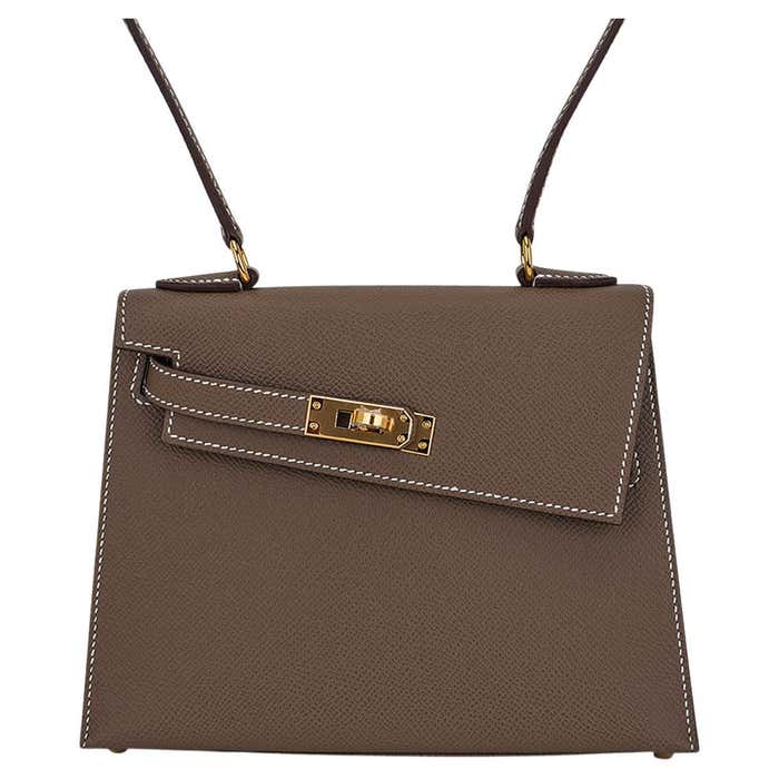 Taupe Hermès Kelly Sellier en Desordre 20 Etoupe Epsom Gold Phần cứng