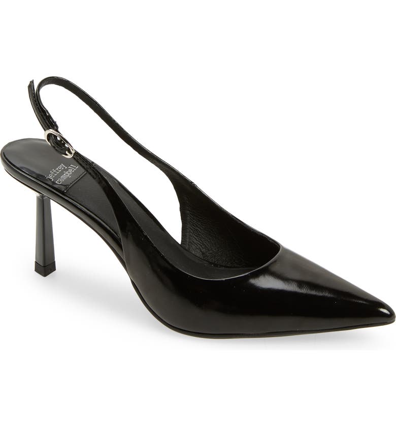 Black Jeffrey Campbell Gambol Slingback Pointed Toe Pump 