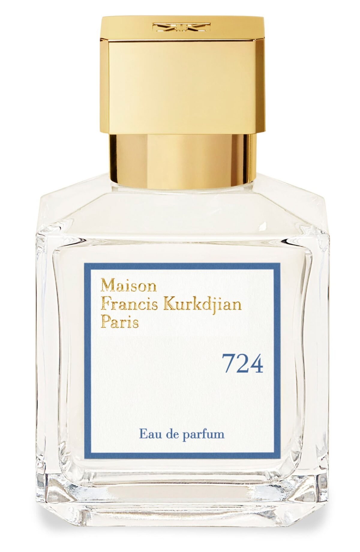 Clear and blue bottle of Maison Francis Kurkdjian 724 Eau De Parfum 