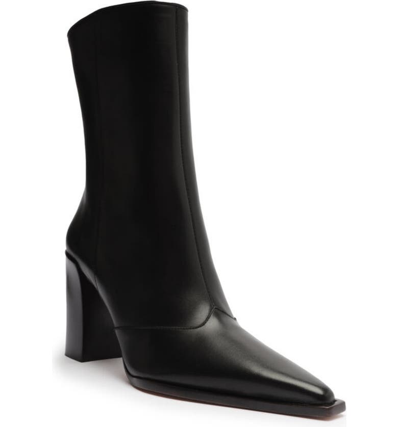 Black Schutz Raffaela Pointed Toe Bootie 