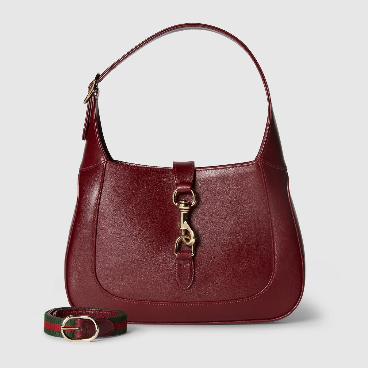 Burgundy Gucci Jackie bag.